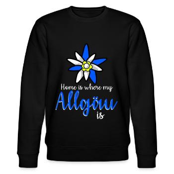Allgäu Blume Allgäuer - Stanley/Stella Unisex Bio-Sweatshirt CHANGER  - Schwarz - Vorne - Nik (191cm) & Marisol (170cm)