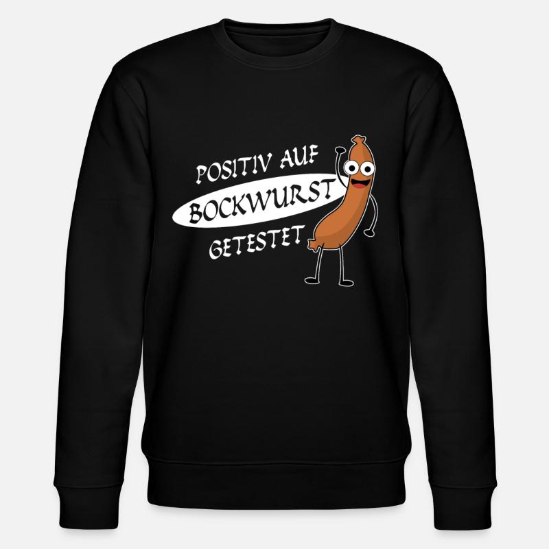 Bockwurst Wurst Positiv Bratwurst - Stanley/Stella Unisex Bio-Sweatshirt CHANGER  - Schwarz