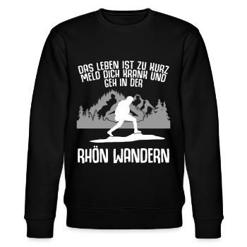 Rhön Wandern und Rhöner Berge - Stanley/Stella Unisex Bio-Sweatshirt CHANGER  - Schwarz - Vorne - Nik (191cm) & Marisol (170cm)