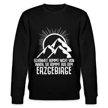 Erzgebirge Berge Wandern Erzgebirger - Stanley/Stella Unisex Bio-Sweatshirt CHANGER  - Schwarz - Vorne - Nik (191cm) & Marisol (170cm)