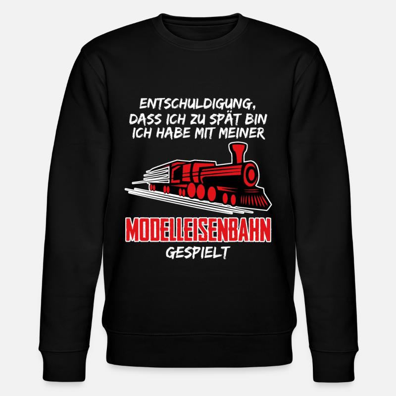 Modellbahner Eisenbahn Modelleisenbahn - Stanley/Stella Unisex Bio-Sweatshirt CHANGER  - Schwarz