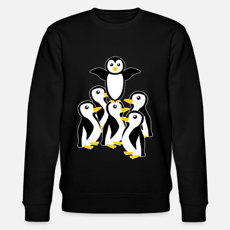 Pinguin Pinguine - Stanley/Stella Unisex Bio-Sweatshirt CHANGER  - Schwarz