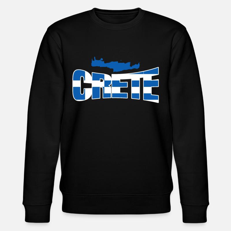 Crete Greece Flag Crete - Stanley/Stella CHANGER Unisex Organic Sweatshirt - black