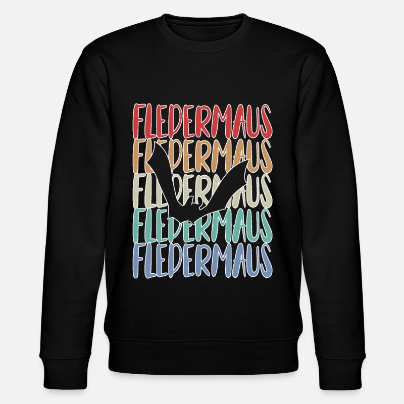 Fledermaus Fledermäuse - Stanley/Stella Unisex Bio-Sweatshirt CHANGER  - Schwarz