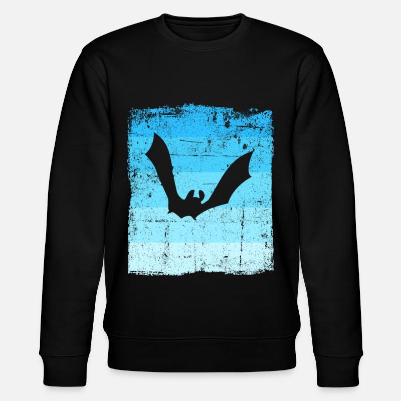 Fledermaus Fledermäuse - Stanley/Stella Unisex Bio-Sweatshirt CHANGER  - Schwarz