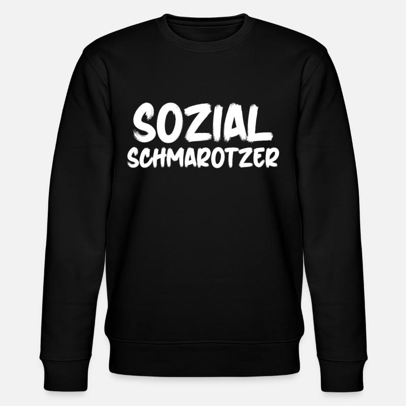 Arbeitsamt Sozialschmarotzer Arbeitslos - Stanley/Stella Unisex Bio-Sweatshirt CHANGER  - Schwarz