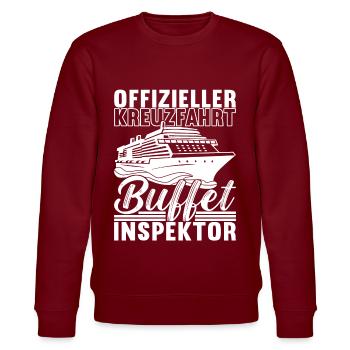 Kreuzfahrt Kreuzfahrtschiff - Stanley/Stella Unisex Bio-Sweatshirt CHANGER  - Burgunderrot - Vorne - Nik (191cm) & Marisol (170cm)