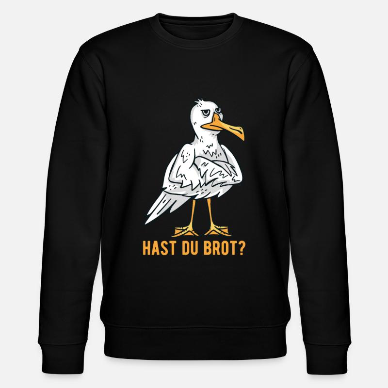 Hast Du Brot Möwe - Stanley/Stella Unisex Bio-Sweatshirt CHANGER  - Schwarz