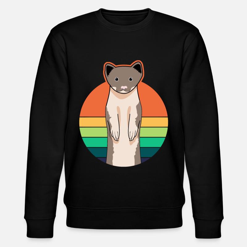 Furet rétro belette martre - Sweat bio CHANGER Stanley/Stella Unisexe - noir