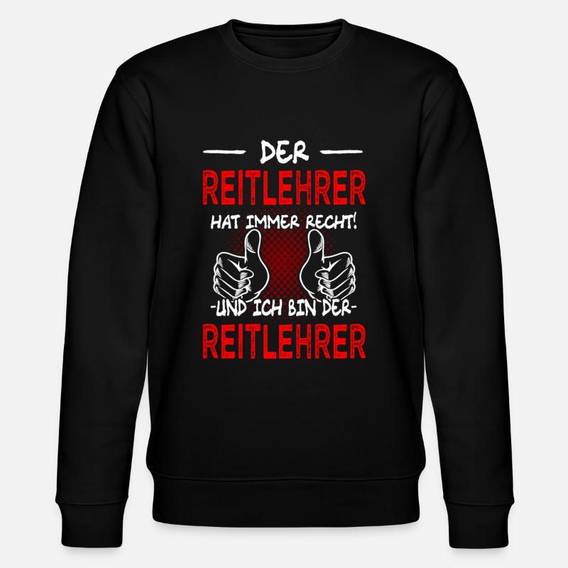 Reitlehrer - Pferd - Reiten - Stanley/Stella Unisex Bio-Sweatshirt CHANGER  - Schwarz