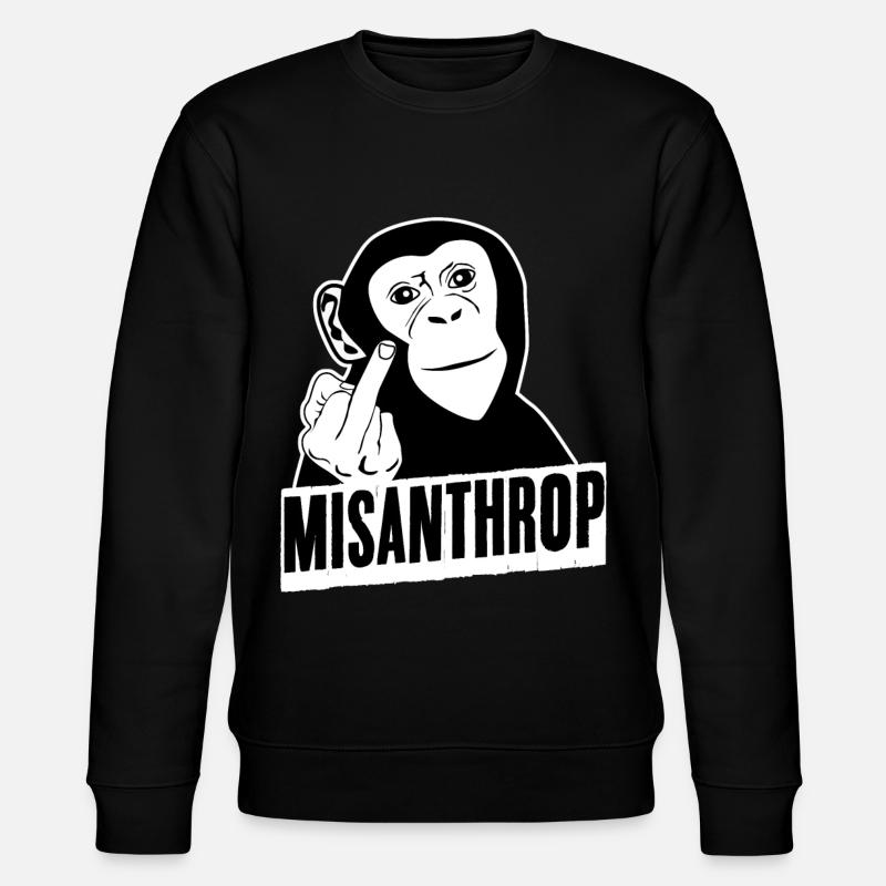 Misanthrope Singe Man-Hater - Sweat bio CHANGER Stanley/Stella Unisexe - noir