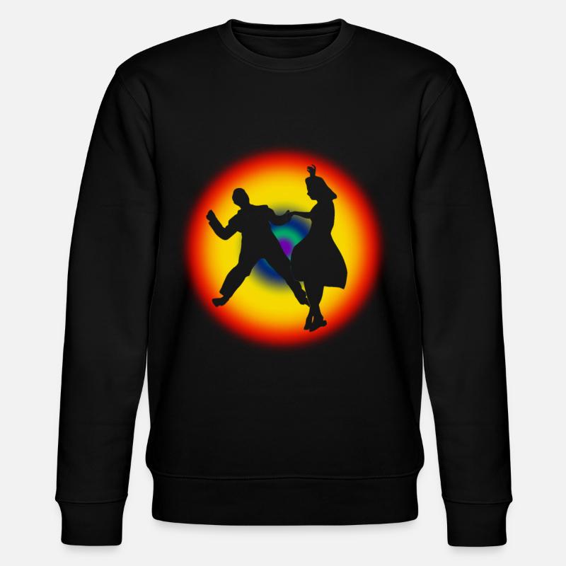 Boogie Woogie RetroTänzer Swing - Stanley/Stella Unisex Bio-Sweatshirt CHANGER  - Schwarz