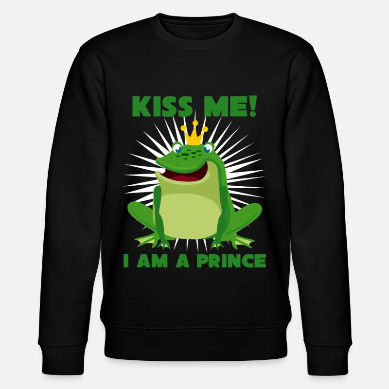 Frog Tadpole Prince Frogs - Stanley/Stella CHANGER Unisex Organic Sweatshirt - black
