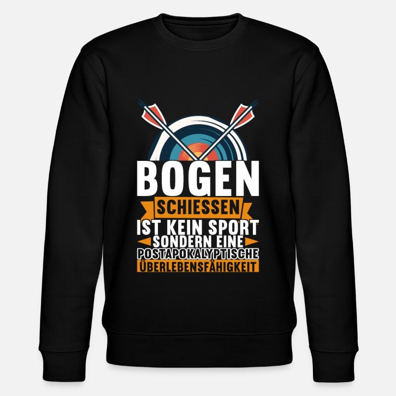 Bogenschießen Bogenschütze Arrow - Stanley/Stella Unisex Bio-Sweatshirt CHANGER - Schwarz