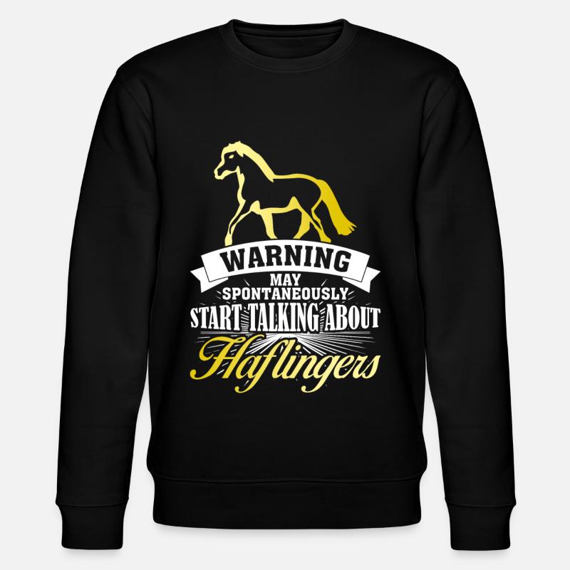 Haflinger Spruch Witz Haflingers - Stanley/Stella Unisex Bio-Sweatshirt CHANGER  - Schwarz