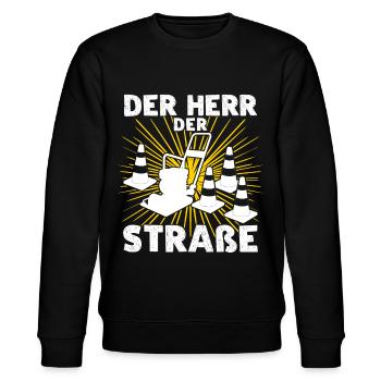 Straßenwärter Straßenbauer Straßenbau - Stanley/Stella Unisex Bio-Sweatshirt CHANGER  - Schwarz - Vorne - Nik (191cm) & Marisol (170cm)