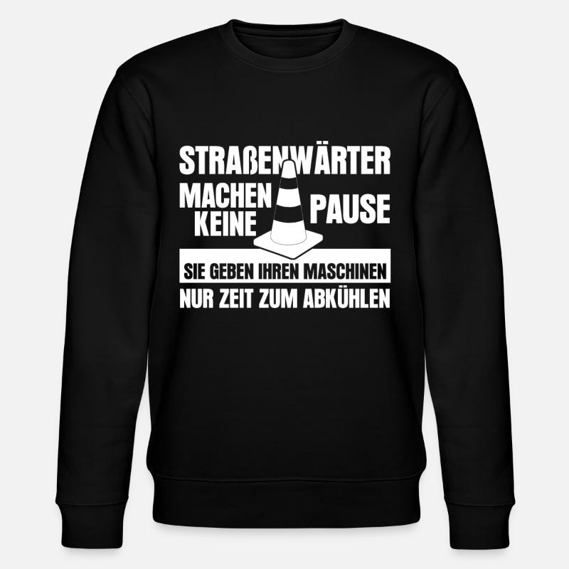 Straßenwärter Bauhof Pause Straßenbau - Stanley/Stella Unisex Bio-Sweatshirt CHANGER  - Schwarz