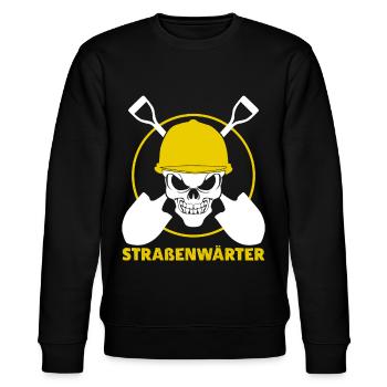 Straßenwärter Bauhof Straßenmeisterei - Stanley/Stella Unisex Bio-Sweatshirt CHANGER  - Schwarz - Vorne - Nik (191cm) & Marisol (170cm)