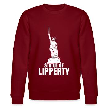 Hermann Monument Witz Detmold Lippe - Stanley/Stella CHANGER Unisex Organic Sweatshirt - burgundy - Front - Nik (191cm) & Marisol (170cm)