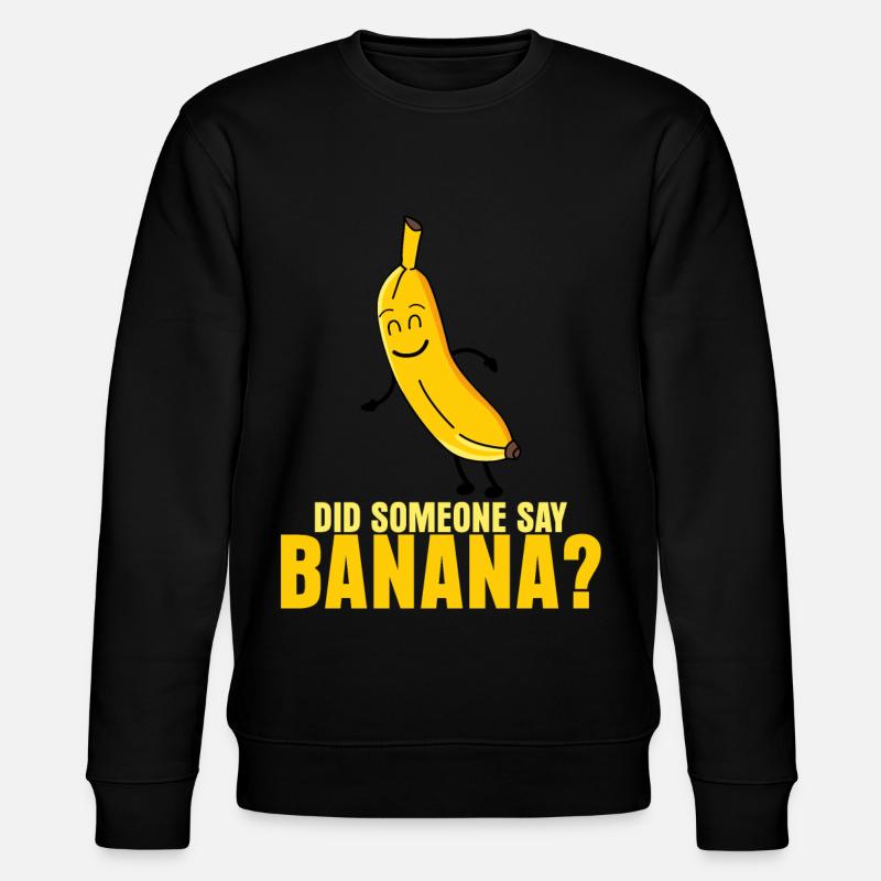 Bananen Banane - Stanley/Stella Unisex Bio-Sweatshirt CHANGER  - Schwarz