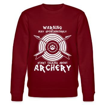 Arc de tir à l’arc 3D Archer Longbow - Sweat bio CHANGER Stanley/Stella Unisexe - bordeaux - Devant - Nik (191cm) & Marisol (170cm)
