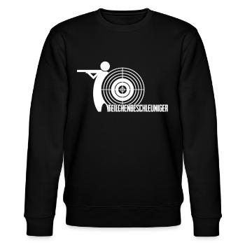 Schützenverein Schießsport Schützenkönig - Stanley/Stella Unisex Bio-Sweatshirt CHANGER  - Schwarz - Vorne - Nik (191cm) & Marisol (170cm)