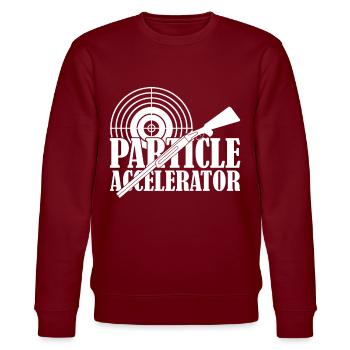 Schützenverein Witz Gewehr Sportschütze - Stanley/Stella CHANGER Unisex Organic Sweatshirt - burgundy - Front - Nik (191cm) & Marisol (170cm)