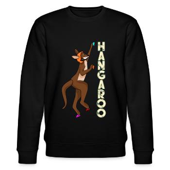 Kangaroo Climbing Mountaineering Blouldern - Stanley/Stella CHANGER Unisex Organic Sweatshirt - black - Front - Nik (191cm) & Marisol (170cm)