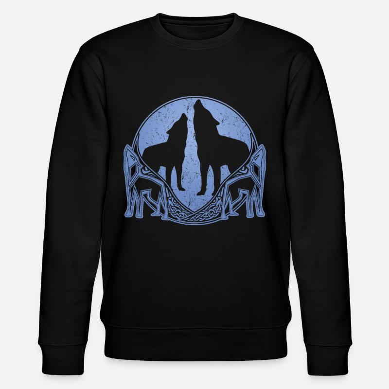 Wolf Odins Odhin Wölfe Valhalla - Stanley/Stella Unisex Bio-Sweatshirt CHANGER  - Schwarz