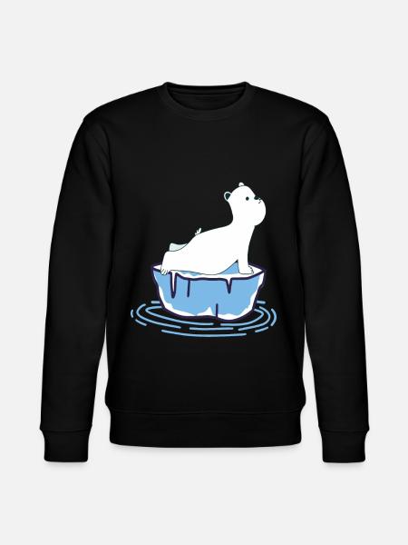 Yoga Polar Bear - Stanley/Stella CHANGER Unisex Organic Sweatshirt - black