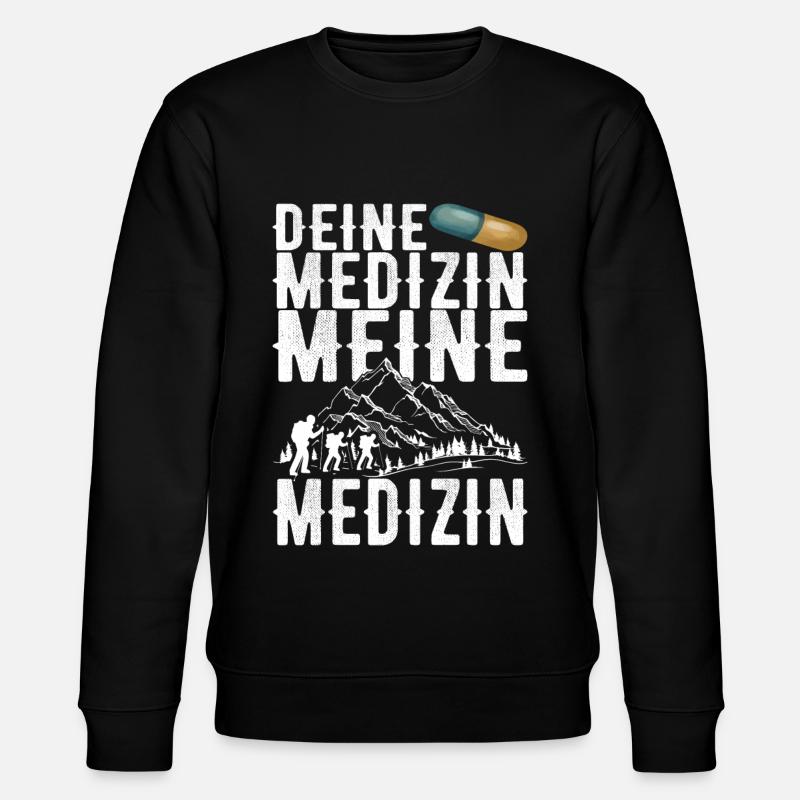 Wandern Bergsteigen Bergsteiger - Stanley/Stella Unisex Bio-Sweatshirt CHANGER  - Schwarz
