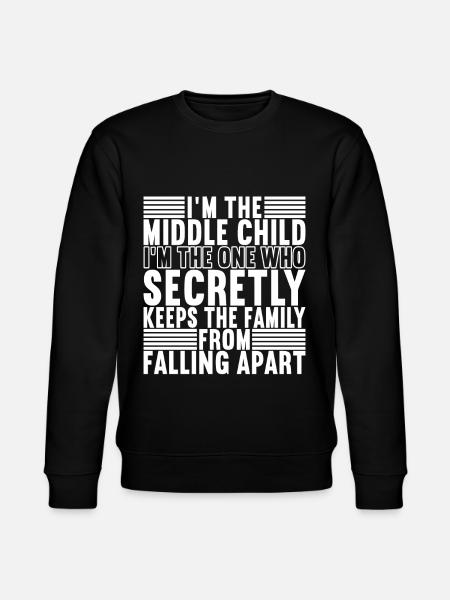 Middle Children Middle Siblings - Stanley/Stella CHANGER Unisex Organic Sweatshirt - black