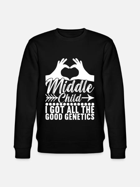 Middle Children Middle Siblings - Stanley/Stella CHANGER Unisex Organic Sweatshirt - black