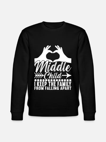 Middle Children Middle Siblings - Stanley/Stella CHANGER Unisex Organic Sweatshirt - black