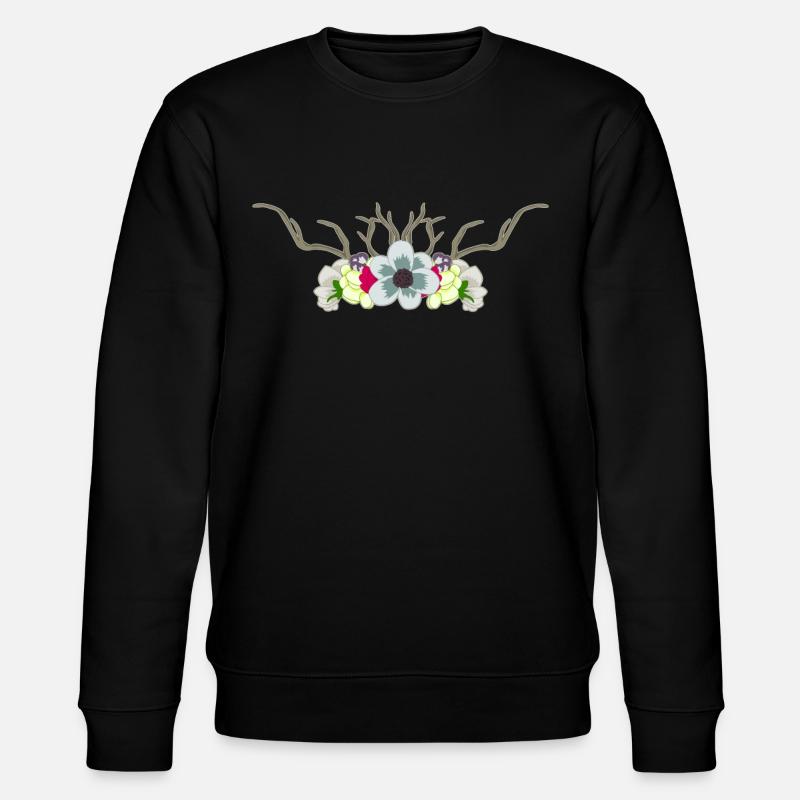 Dirndl Fleurs Coiffe Robe Traditionnelle - Sweat bio CHANGER Stanley/Stella Unisexe - noir
