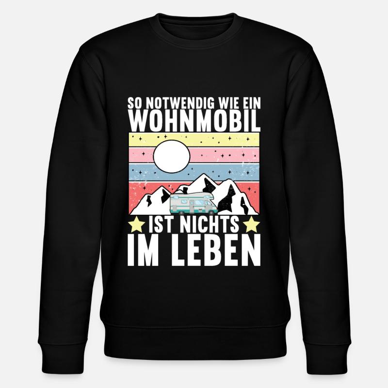 Camping Wohnmobil - Stanley/Stella Unisex Bio-Sweatshirt CHANGER  - Schwarz