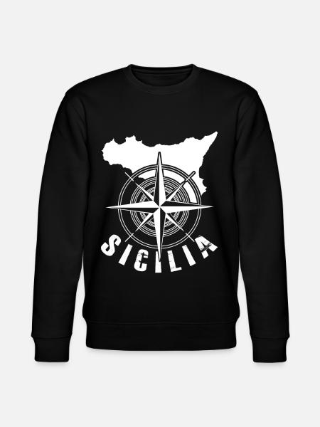 Sicily Italy Compass Sicilia - Stanley/Stella CHANGER Unisex Organic Sweatshirt - black