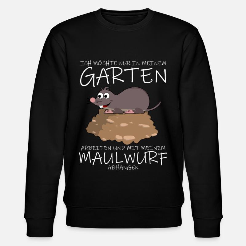 Maulwurf Mole Maulwürfe - Stanley/Stella Unisex Bio-Sweatshirt CHANGER - Schwarz