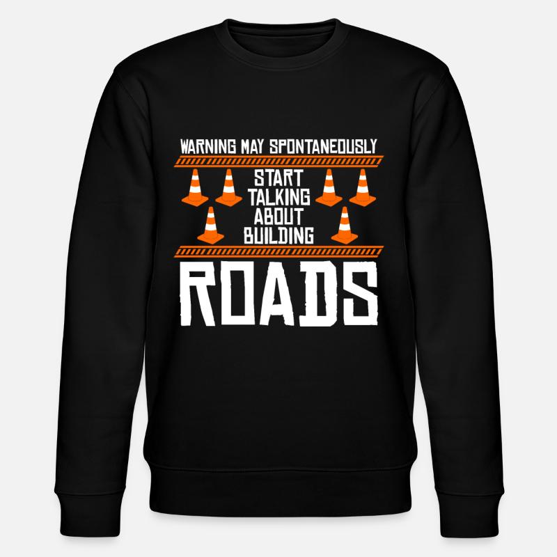 Straßenwärter Bauhof Witz Straßenbauer - Stanley/Stella Unisex Bio-Sweatshirt CHANGER  - Schwarz