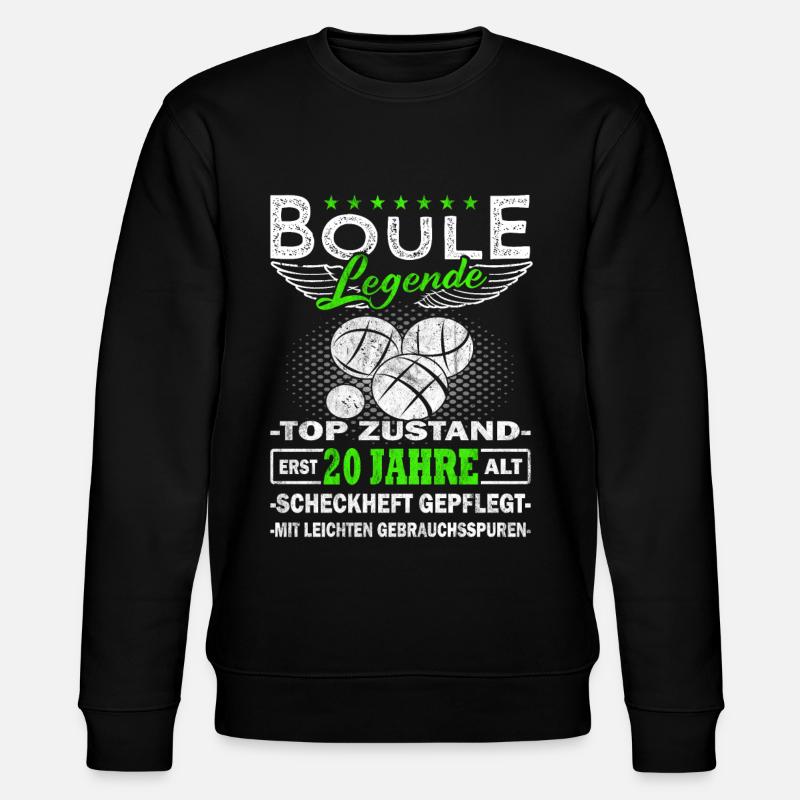 Boule - Boulespieler 20 Jahre - Stanley/Stella Unisex Bio-Sweatshirt CHANGER  - Schwarz