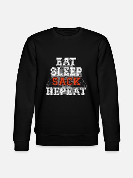 Eat Sleep Sack Repeat - Stanley/Stella CHANGER Unisex Organic Sweatshirt - black