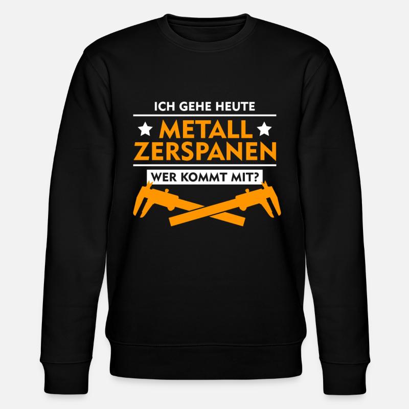 Zerspanungsmechaniker Spruch Zerspaner - Stanley/Stella Unisex Bio-Sweatshirt CHANGER - Schwarz