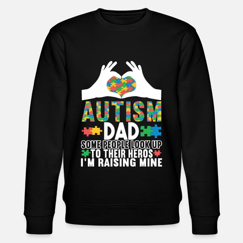 Autisme autistique Papa Autiste - Sweat bio CHANGER Stanley/Stella Unisexe - noir