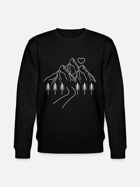 Hiking Herzchen Hike Mountaineering - Stanley/Stella CHANGER Unisex Organic Sweatshirt - black
