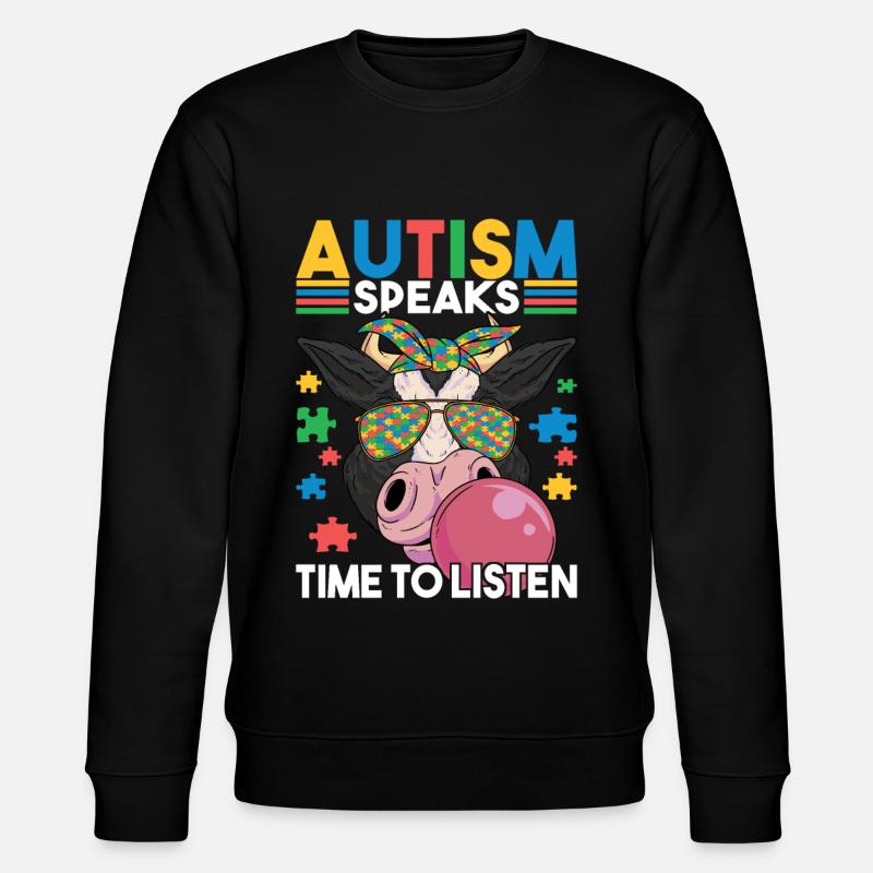 Autistic Autism Autistic - Stanley/Stella CHANGER Unisex Organic Sweatshirt - black