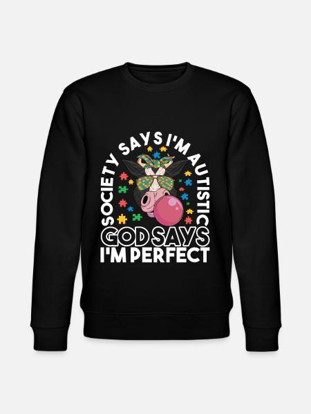 Autistic Autism Autistic - Stanley/Stella CHANGER Unisex Organic Sweatshirt - black