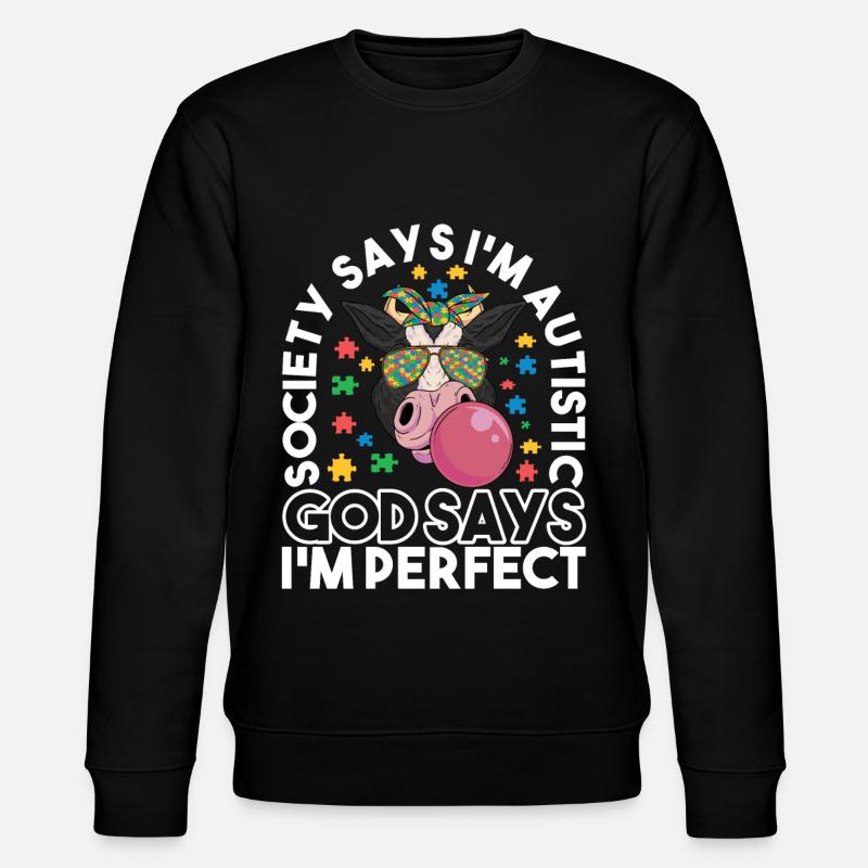 Autistic Autism Autistic - Stanley/Stella CHANGER Unisex Organic Sweatshirt - black