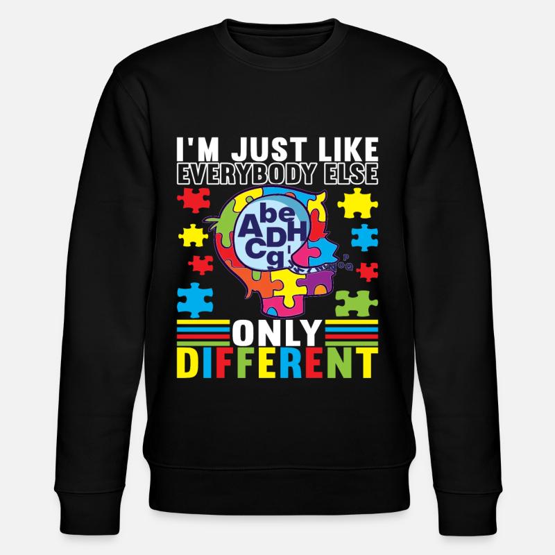 Autisme autistique Autiste - Sweat bio CHANGER Stanley/Stella Unisexe - noir