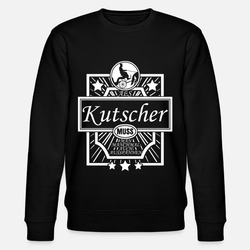 Kutsche Pferdekutsche Fuhrmann Kutscher - Stanley/Stella Unisex Bio-Sweatshirt CHANGER - Schwarz