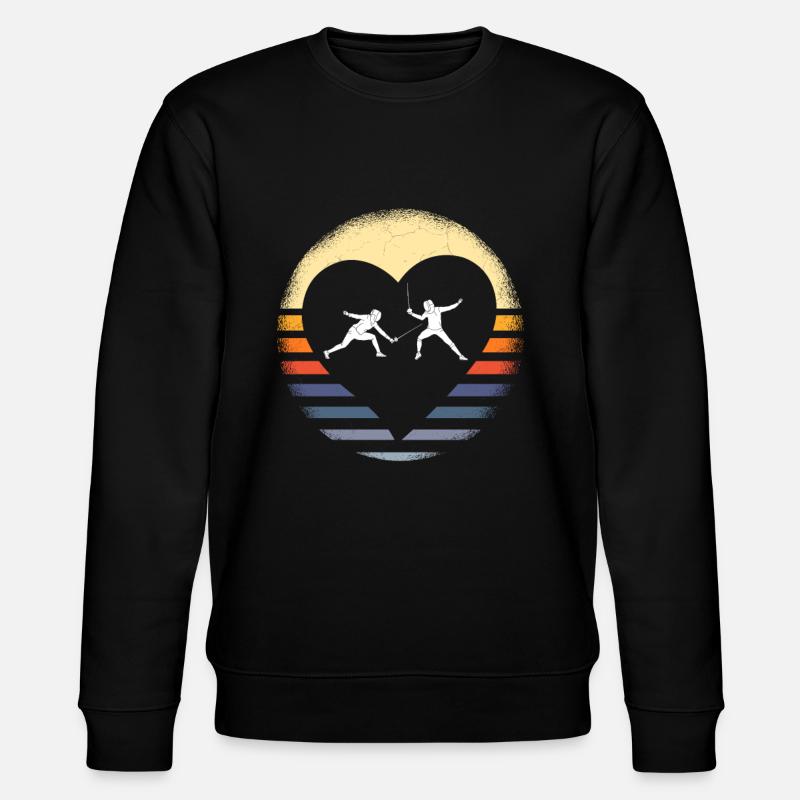 Fechten Degen Fechtduell Geschenkidee - Stanley/Stella Unisex Bio-Sweatshirt CHANGER  - Schwarz
